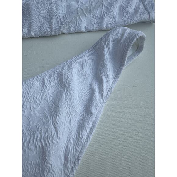 JMP The Label Ruffle Sleeve White Textured Knotted Bridal Bikini Set - XL NWT - Picture 7 of 7